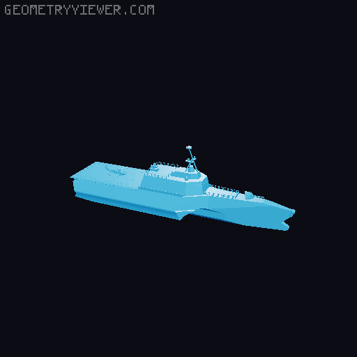 1:1000 scale USS independence (LCS-2) 3D model thumbnail