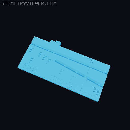 FT No. 6 Turnout tie cutter, slightly shorter and closer to the FT paper template (I think) 3D model thumbnail