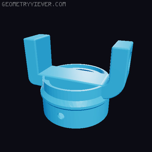 Balcony clamp for Krmítko/Improved bird feeder 3D model thumbnail
