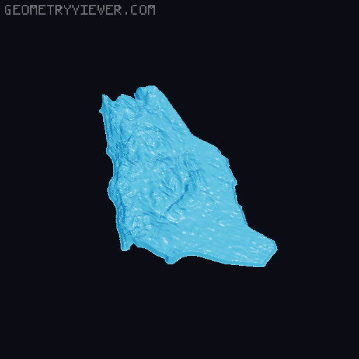 Topographic World Map 3D model thumbnail