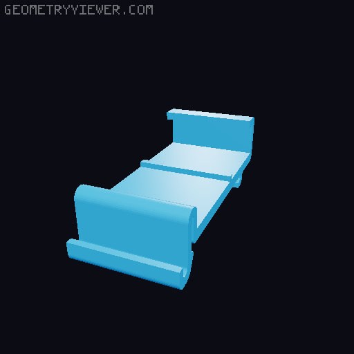 WAGO 221-4xx/6xx DIN Mount 3D model thumbnail