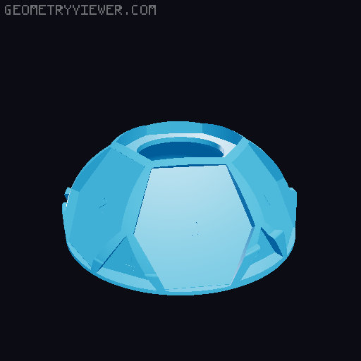 Turtle shell container 3D model thumbnail