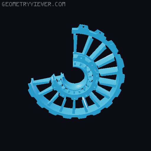 3D Printable Jet Engine 3D model thumbnail