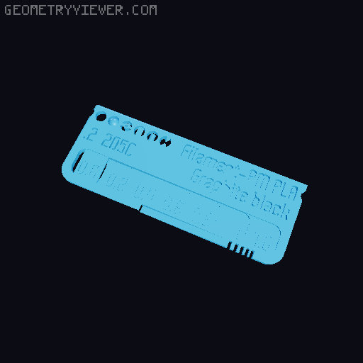Filament swatch 3D model thumbnail