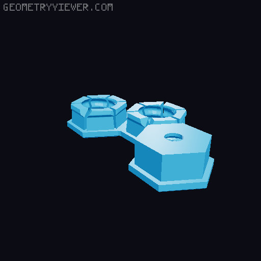 Elegant Screwiverse Inserts for Honeycomb Storage Wall (HSW) 3D model thumbnail