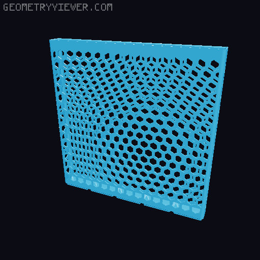 Gridfinity Hex Bins Light all sizes 3D model thumbnail