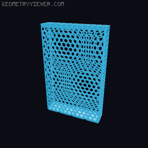 Gridfinity Hex Bins Light all sizes 3D model thumbnail