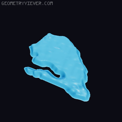 Topographic World Map 3D model thumbnail
