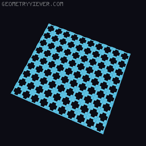 Thin Gridfinity Magnet Base - up to 12x12 3D model thumbnail