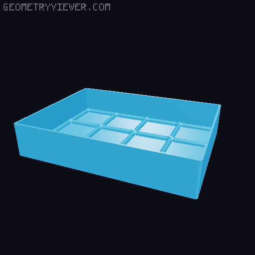 Gridfinity Drawers with Drawer Chest 3D model thumbnail