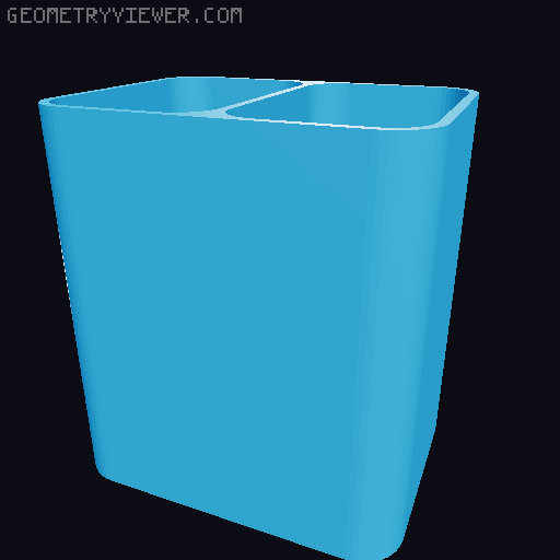 Bin for Ikea skadis - 564 models - hooks need support 3D model thumbnail