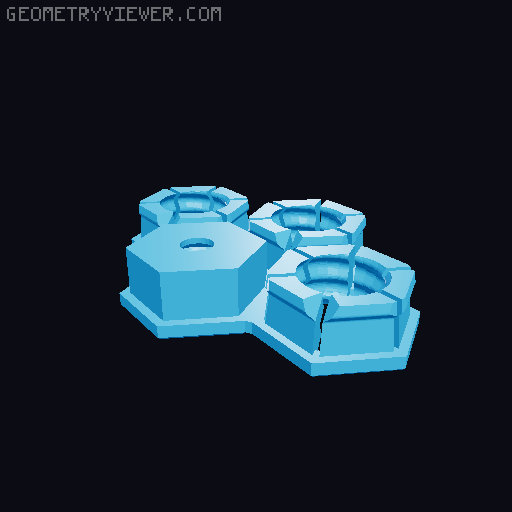 Elegant Screwiverse Inserts for Honeycomb Storage Wall (HSW) 3D model thumbnail