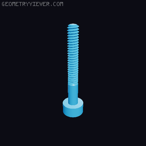 Hundreds of Metric Allen Screws with Cylindrical Head M2 up to M64 3D model thumbnail