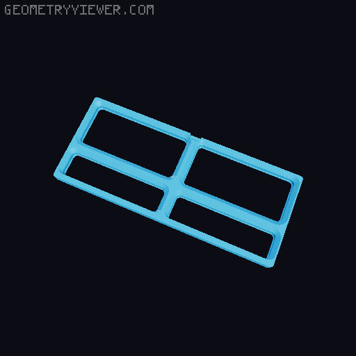 Gridfinity Clip Base - Half Grid Spacers 3D model thumbnail