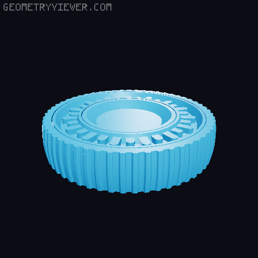 Fidget Medal Trophy (customize and spin!) 3D model thumbnail