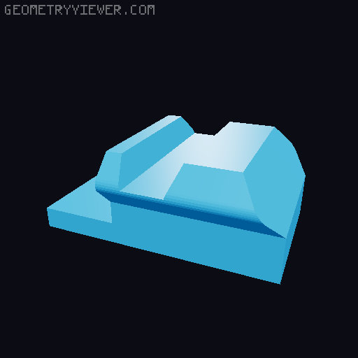 Shirdal Top Rail - 2 Part 3D model thumbnail
