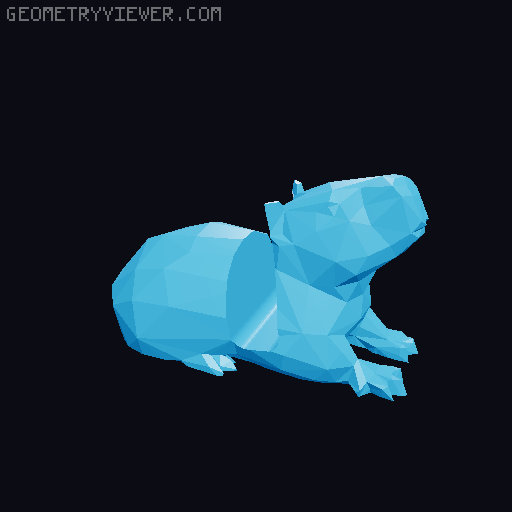 Capybara Phone Holder / Keyring 3D model thumbnail