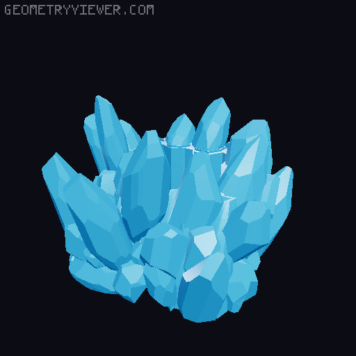 Glow in the Dark Crystal Night Lights! Self-emissive and lighting! 3D model thumbnail