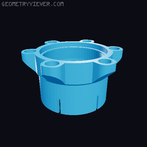 2-1/2" - 63mm / 64mm Magnetic Dust Collection Connectors / Fittings 3D model thumbnail