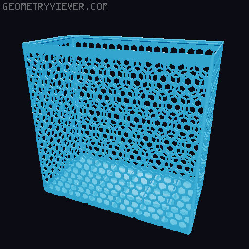 Gridfinity Hex Bins Light all sizes 3D model thumbnail