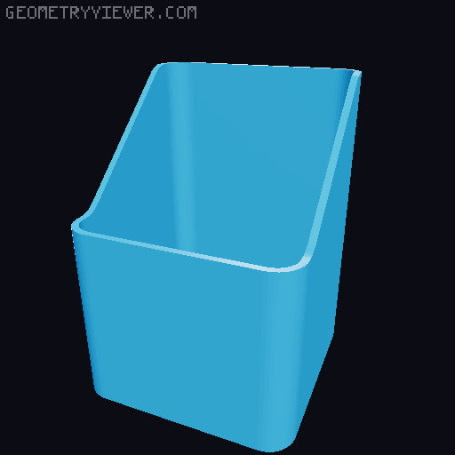 Bin for Ikea skadis - 564 models - hooks need support 3D model thumbnail