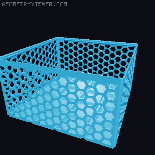 Gridfinity Hex Bins Light (rotated grid) all sizes 3D model thumbnail