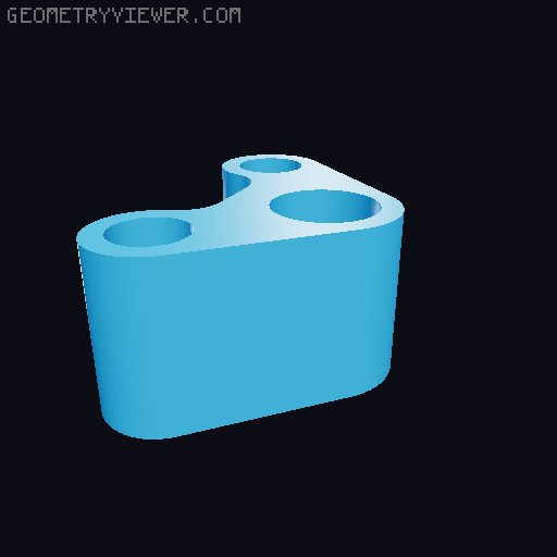 Cute Rugged Box Keychain 3D model thumbnail