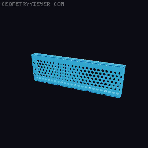 Gridfinity Hex Bins Light all sizes 3D model thumbnail