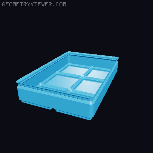 Gridfinity Box (Quick print, lite version, less filament!) 3D model thumbnail