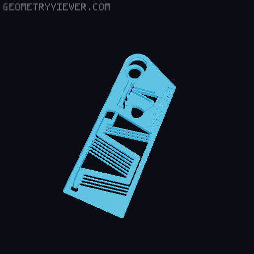 One-Piece Compliant Mechanism Disk Launcher 3D model thumbnail