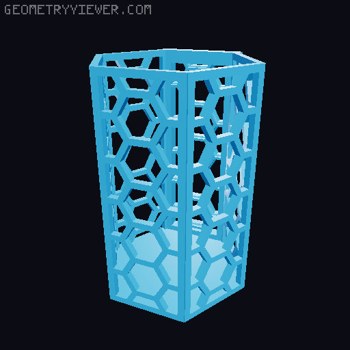 HSW hexagonal baskets v2 with full bottom 3D model thumbnail