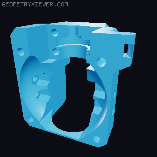 AM8 EVA 3.0 printhead (Sherpa Mini & E3D V6) 3D model thumbnail