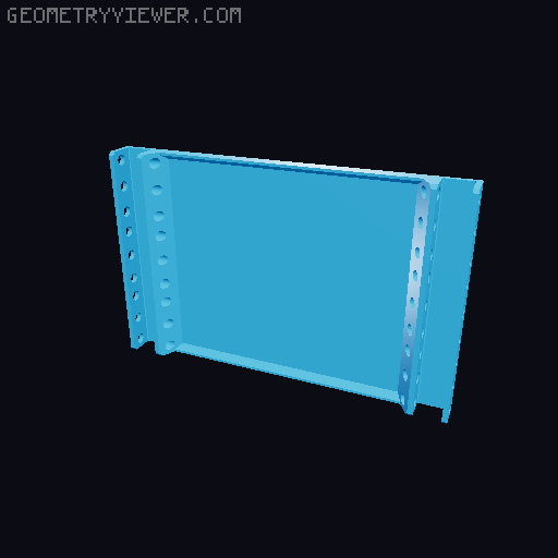 Modular 10 Inch Server Rack - Reworked 3D model thumbnail
