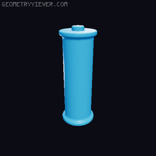 Ultra-low friction roller 3D model thumbnail