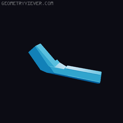 Core One Easy Print Wiper Arm With LED Visibility 3D model thumbnail
