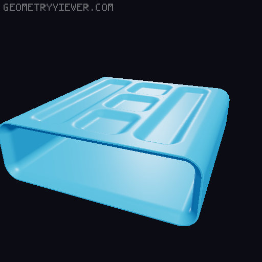 Stackable paper box 3D model thumbnail