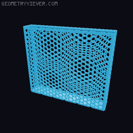 Gridfinity Hex Bins Light (rotated grid) all sizes 3D model thumbnail