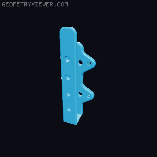 Rugged Underdesk Laptop Mount 3D model thumbnail