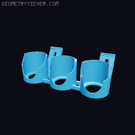 IKEA Skadis Pegboard - Paint Bottle Holder 32.6mm 3D model thumbnail