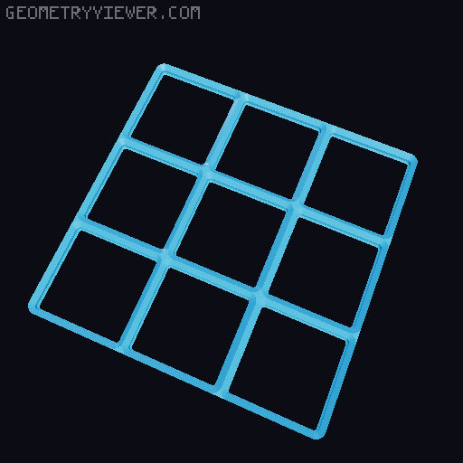 Generated STL Files from Parametric Gridfinity Baseplate 3D model thumbnail
