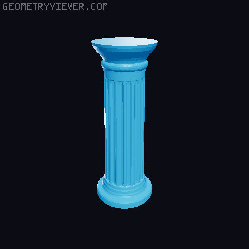 Modular Pillar Pack Vol. 1 – 9 pc Architectural Columns (28/32mm Scale) 3D model thumbnail