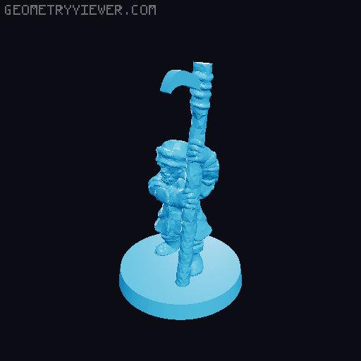 Lake-Town Militia Spearmen 10mm Scale 3D model thumbnail