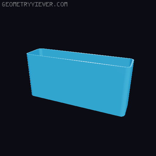 Bin for Ikea skadis - 564 models - hooks need support 3D model thumbnail