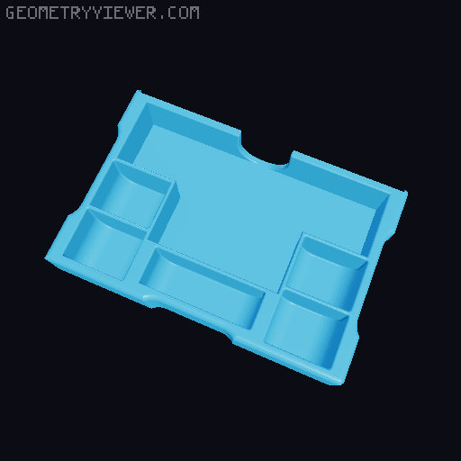 Photo Caddy Board Game Inserts 3D model thumbnail