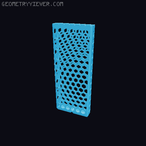 Gridfinity Hex Bins Light all sizes 3D model thumbnail