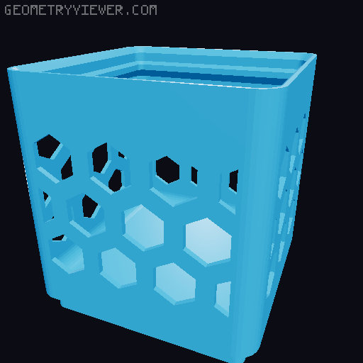 Gridfinity Hex Bins all sizes 3D model thumbnail