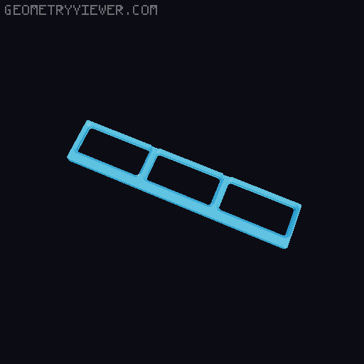 Gridfinity Clip Base - Half Grid Spacers 3D model thumbnail