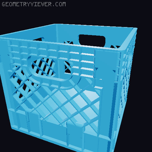Milk Crate for Skadis - no supports 3D model thumbnail