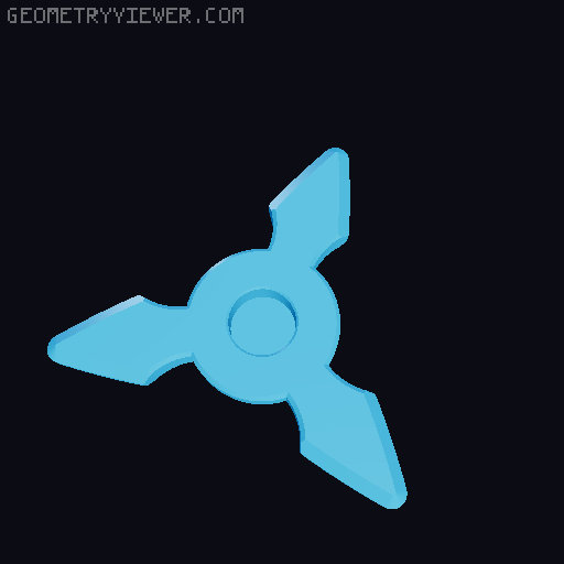 mini-Shuriken Magnet — Ninja Weapons 3D model thumbnail