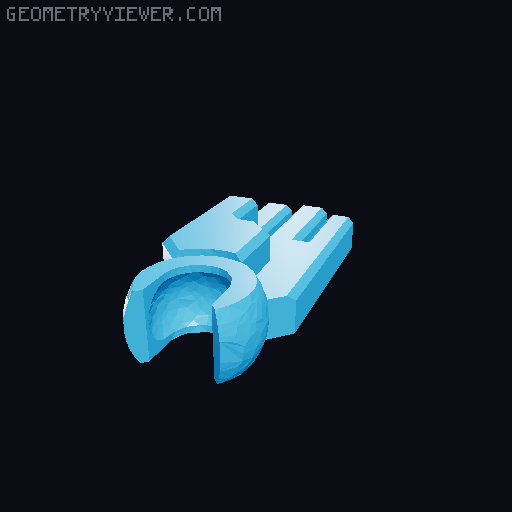 Remade! B.B.1 arm and hands 3D model thumbnail
